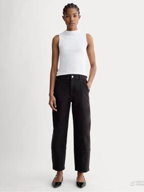 Everlane Size 0 Black The Utility Barrel Pant NWOT